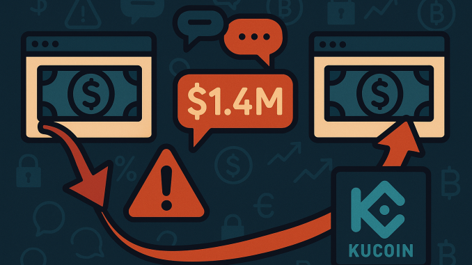 Crypto trader claims $1.4 million in OTC scam, KuCoin deposit stirs speculation