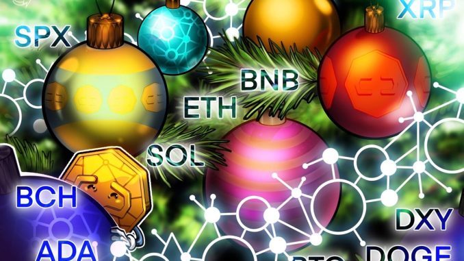 Price predictions 12/29: SPX, DXY, BTC, ETH, BNB, XRP, SOL, DOGE, ADA, BCH