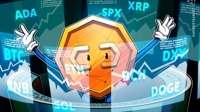 Price predictions 1/5: SPX, DXY, BTC, ETH, XRP, BNB, SOL, DOGE, ADA, BCH
