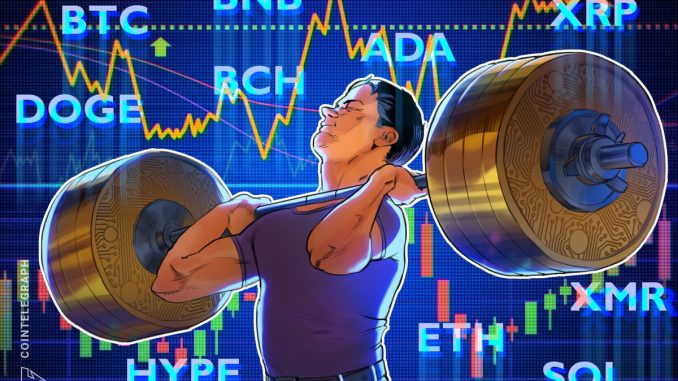 Price predictions 3/11: BTC, ETH, BNB, XRP, SOL, DOGE, ADA, BCH, HYPE, XMR