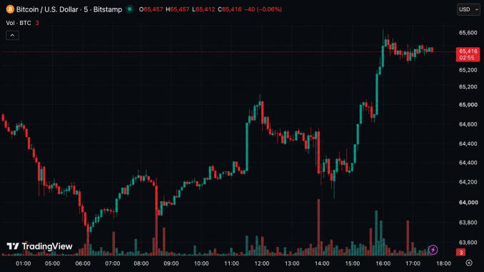 Bitcoin Roars Back Above $65K as Iran War Fails to Break Whale Buying Frenzy