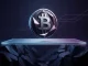 Bitcoin coin holding above a glowing cost-basis floor during a bear market