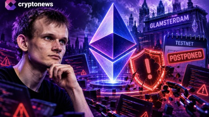 Ethereum delays the Glamsterdam upgrade after smart contract security concerns, pushing Hoodi testnet activation off schedule.
